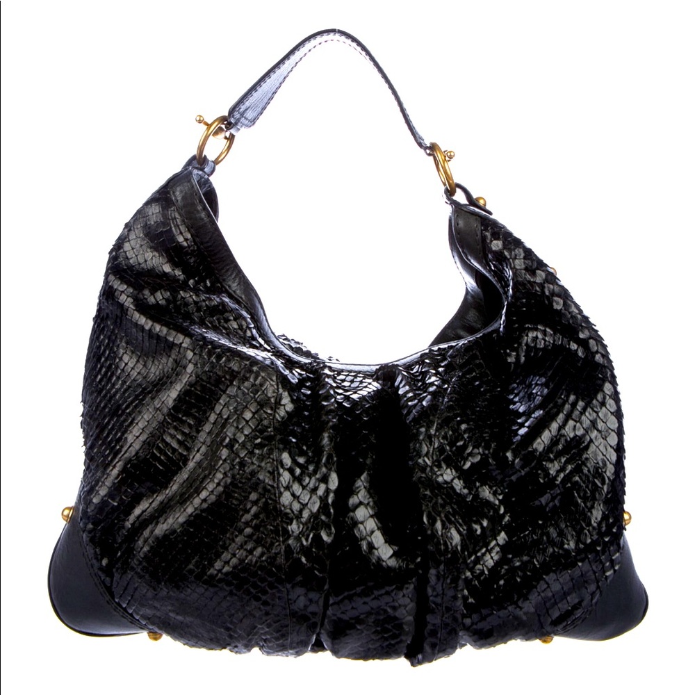 Gucci Python Jockey Large Hobo Bag